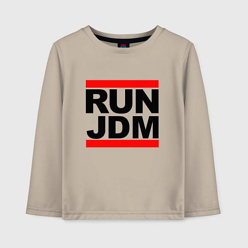 Детский лонгслив Run JDM Japan / Миндальный – фото 1