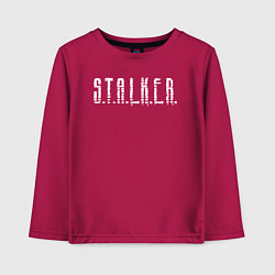 Лонгслив хлопковый детский S T A L K E R - Logo, цвет: маджента