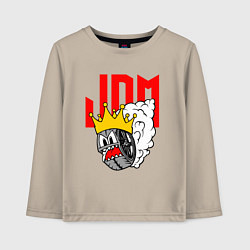 Лонгслив хлопковый детский JDM Wheel King, цвет: миндальный