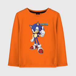 Лонгслив хлопковый детский Sonic Hedgehog Video game, цвет: оранжевый