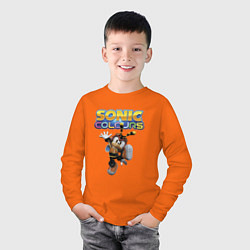 Лонгслив хлопковый детский Charmy Bee Sonic Video game, цвет: оранжевый — фото 2