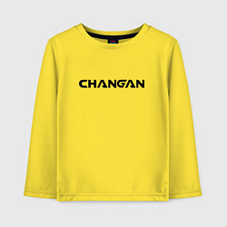Лонгслив хлопковый детский CHANGAN LOGOTYPE, цвет: желтый