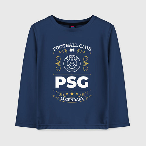 Детский лонгслив PSG FC 1 / Тёмно-синий – фото 1