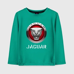 Лонгслив хлопковый детский JAGUAR Jaguar, цвет: зеленый