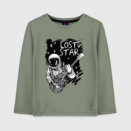Детский лонгслив Lost stars Space music / Авокадо – фото 1