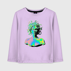 Детский лонгслив Gorgon Medusa Vaporwave Neon