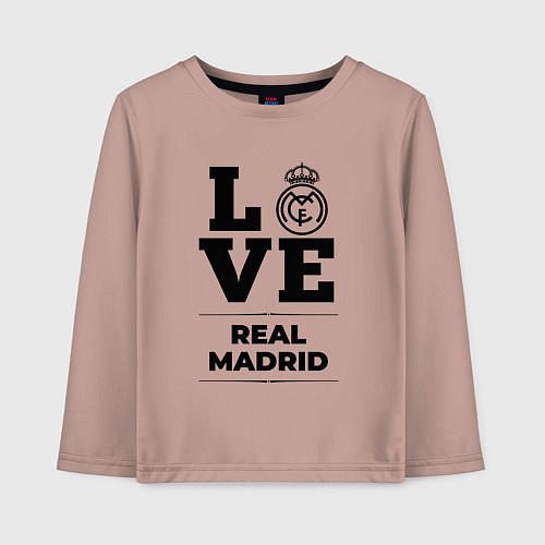 Детский лонгслив Real Madrid Love Классика / Пыльно-розовый – фото 1