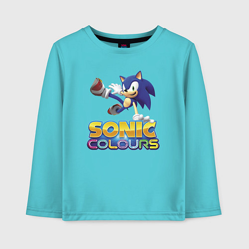 Детский лонгслив Sonic Colours Hedgehog Video game / Бирюзовый – фото 1