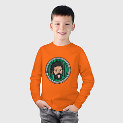 Лонгслив хлопковый детский Салах Ливерпуль, цвет: оранжевый — фото 2