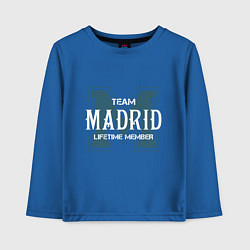 Лонгслив хлопковый детский Team Madrid, цвет: синий