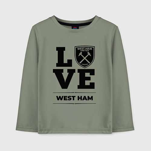 Детский лонгслив West Ham Love Классика / Авокадо – фото 1
