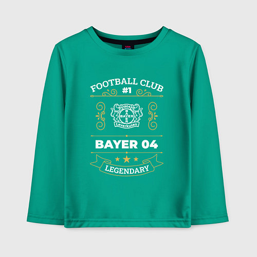 Детский лонгслив Bayer 04 FC 1 / Зеленый – фото 1