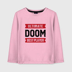 Лонгслив хлопковый детский Doom Ultimate, цвет: светло-розовый