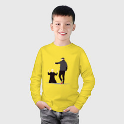 Лонгслив хлопковый детский Клопп - Моуриньо, цвет: желтый — фото 2