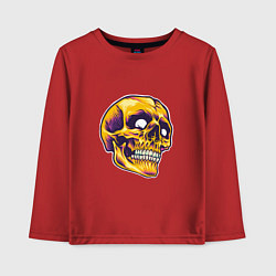 Лонгслив хлопковый детский Dead Skull, цвет: красный