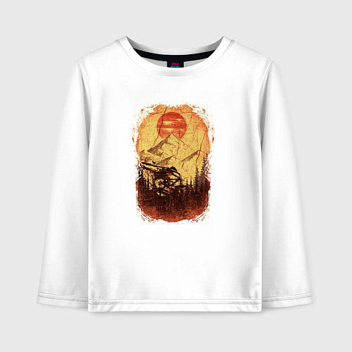 Детский лонгслив Vintage mtb / Белый – фото 1