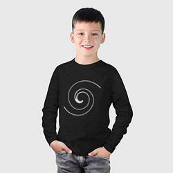 Лонгслив хлопковый детский Спираль Вселенной, цвет: черный — фото 2