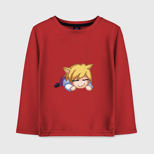 Детский лонгслив Неко-Арк / Красный – фото 1