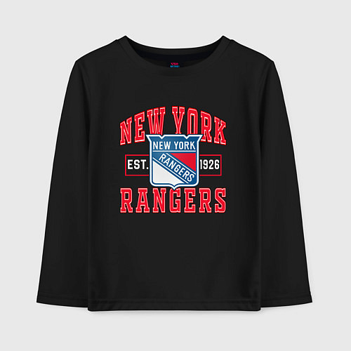 Детский лонгслив NY RANGERS NHL НЬЮ-ЙОРК РЕЙНДЖЕРС / Черный – фото 1