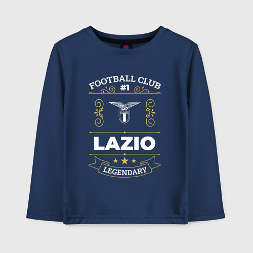 Детский лонгслив Lazio: Football Club Number 1 / Тёмно-синий – фото 1