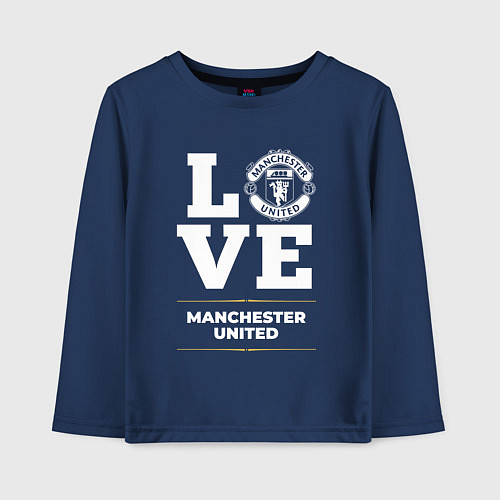 Детский лонгслив Manchester United Love Classic / Тёмно-синий – фото 1