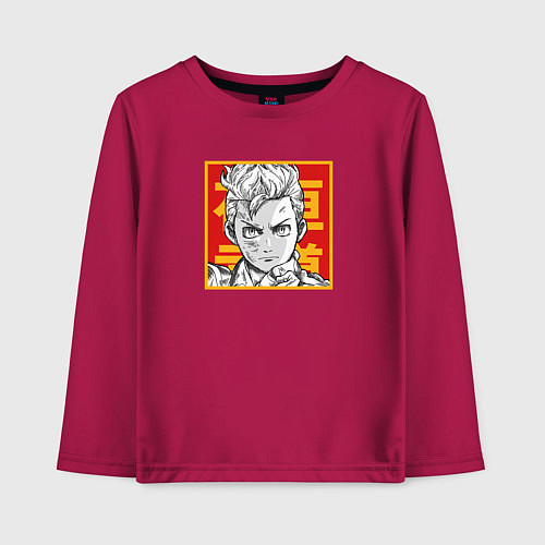 Детский лонгслив Такэмити Ханагаки арт / Маджента – фото 1