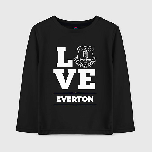 Детский лонгслив Everton Love Classic / Черный – фото 1