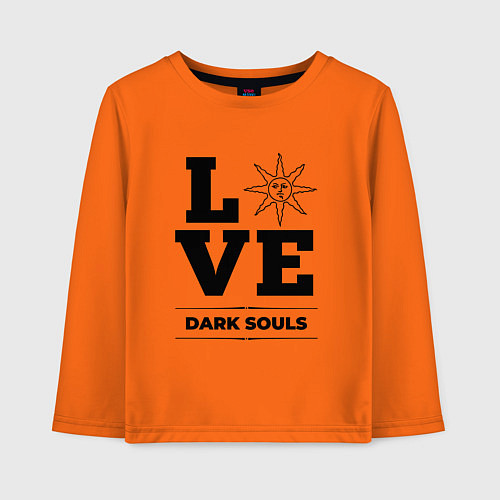 Детский лонгслив Dark Souls Love Classic / Оранжевый – фото 1