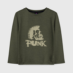 Детский лонгслив Punk Skull