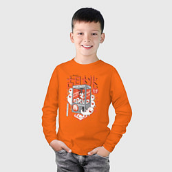 Лонгслив хлопковый детский Hu Tao Keqing, цвет: оранжевый — фото 2