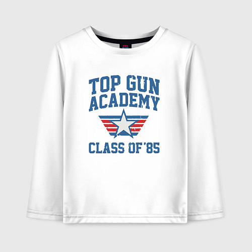 Детский лонгслив TOP GUN Academy Class of 85 / Белый – фото 1