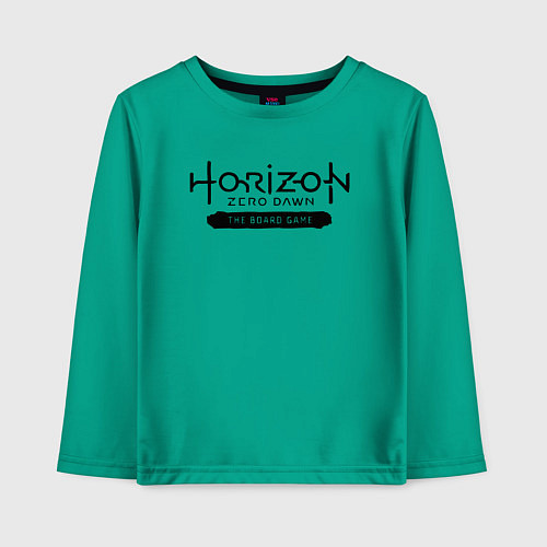 Детский лонгслив Horizon forbidden west - logo / Зеленый – фото 1