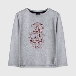 Лонгслив хлопковый детский Инопланетяне Нло, цвет: меланж