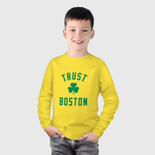 Детский лонгслив Trust Boston / Желтый – фото 3