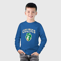 Лонгслив хлопковый детский NBA Celtics, цвет: синий — фото 2