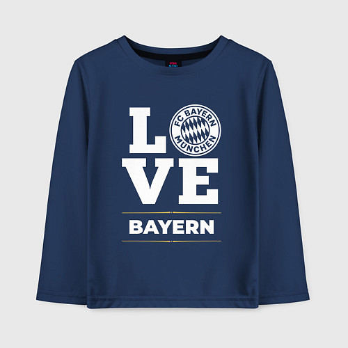 Детский лонгслив Bayern Love Classic / Тёмно-синий – фото 1