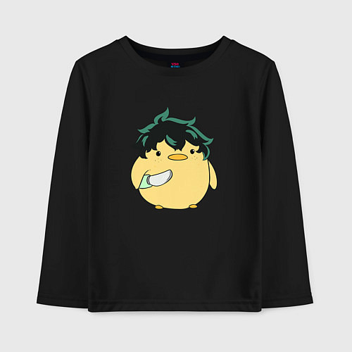 Детский лонгслив Опасный Мидория My Hero Academia / Черный – фото 1