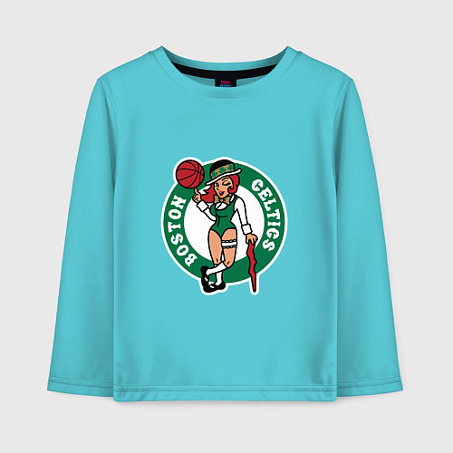 Детский лонгслив Celtics Girl / Бирюзовый – фото 1