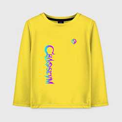 Лонгслив хлопковый детский Chaoseum Neon logo, цвет: желтый