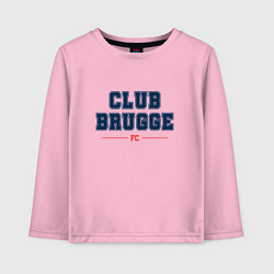 Лонгслив хлопковый детский Club Brugge FC Classic, цвет: светло-розовый