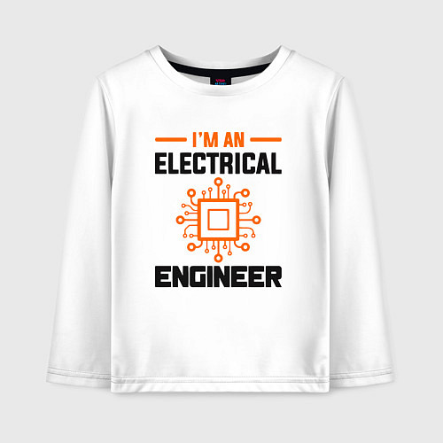 Детский лонгслив Я инженер / Белый – фото 1