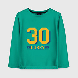 Лонгслив хлопковый детский 30 Curry, цвет: зеленый