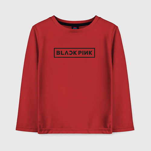 Детский лонгслив BLACKPINK LOGO / Красный – фото 1