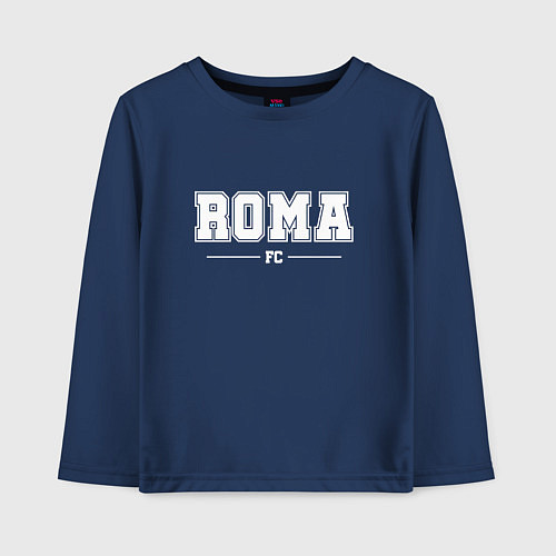 Детский лонгслив Roma Football Club Классика / Тёмно-синий – фото 1