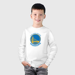 Лонгслив хлопковый детский Голден Стэйт Уорриорз NBA, цвет: белый — фото 2
