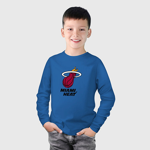Детский лонгслив Майами Хит NBA / Синий – фото 3