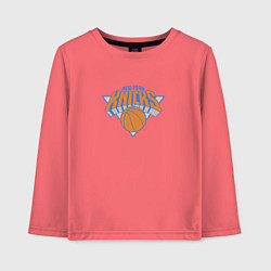 Лонгслив хлопковый детский Нью-Йорк Никс NBA, цвет: коралловый