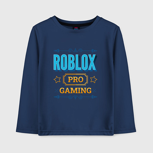 Детский лонгслив Игра Roblox PRO Gaming / Тёмно-синий – фото 1