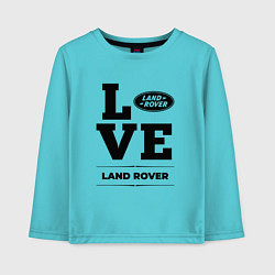 Лонгслив хлопковый детский Land Rover Love Classic, цвет: бирюзовый