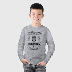 Лонгслив хлопковый детский Liverpool: Football Club Number 1 Legendary, цвет: меланж — фото 2